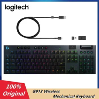 Logitech G913 Wireless Mechanical Gaming Keyboard LIGHTSPEED RGB Backlight Wireless Bluetooth Keyboard for eSports