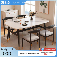 【GGI】120x60 Meja Makan Simple Eames dengan 4 Kerusi Eames - Set Makan / Meja Makan