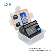 LXH Camera Battery Case Waterproof SD TF MSD Card Storage Box For Nikon EN-EL15 Battery For Nikon D750 D7200 D7100 D800 D610