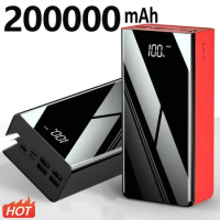 Power Bank 200000mAh Portable Fast Charging PowerBank 100000 mAh 4 USB PoverBank External Battery Charger For Xiaomi Mi 9 iPhone