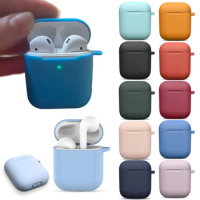 Soft Silicone Case For Apple Airpods 1 2 Cover Protective Earphone Case Headphones Cases Protective For Apple Airpods 2 1 Cover