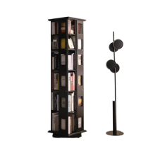 bookshelf, solid wood rotating bookshelf, 360 degree bookshelf, floor standing home children's storage shelf