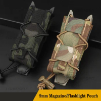 Tactical Molle 9mm Magazine Pouch for Glock 17 19 M9 1911 Universal Pistol Mag Bag Hunting Flashlight Knife Utility Tool Pouch