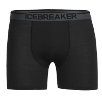 【Icebreaker】男款 美麗諾羊毛 Anatomica 高彈性四角內褲.衛生褲(IB103029-010 黑)