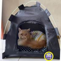 tenda kucing #tempat tidur kucing #rumah kucing - Hitam