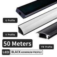 100cm U V YW Aluminium Channel Holder Corner Connector for 12 V LED Strip Light Bar Under Cabinet Lamp Kitchen 1.8cm 1.6cm Wide