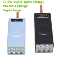 Ultra-big Capacity DIY Power Bank Shell 5V 9V 12V 5A USB PD 22.5W Super-Charge VOOC Wireless Charge 