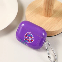 For Apple protective shell Airpods 1/2/3 Airpods Pro Purple Shell flower earphone case