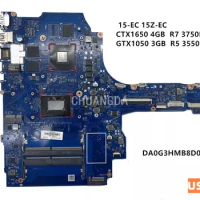 USED DA0G3HMB8D0 G3HA Motherboard For HP Pavilion 15-EC 15Z-EC Laptop Motherboard GTX1650 4G R7 3700H CTX1650 4GB GTX10