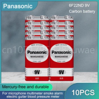10PCS Panasonic Genuine PP3 6LR61 MN1604 9V Heavy Duty Cell Battery