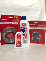 ( PAKET HEMAT 4 PRODUK ) - HONDA MATIC OLI MPX 0.8 2 + OLI GEAR  AHM+ KAMPAS DEPAN KVB + KAMPAS REM 