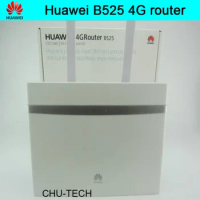 (+ 2pcs antenna ) unlocked Huawei B525 4G LTE Cat6 300M Wireless Router 4 x RJ45 Gigabit Ethernet ports 1WLAN