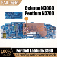 For Dell Latitude 3160 Notebook Mainboard 13329-1 Celeron N3060 Pentium N3700 029N01 0KD63D Laptop Motherboard Full Tested