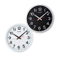 【SEIKO 精工】35cm靜音簡約風時尚掛鐘時鐘 QXA732S.QXA732W(塑膠外殼 靜音 直徑35cm 黑白簡約)