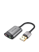 สายเคเบิ้ล USB External Sound Card สีดำ