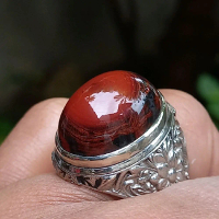 Cincin Akik Badar besi super merah cabe hot quality