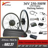Electric Bike Conversion Kit with Battery 36V 250W/350W/500W Front Rear Motor E-bike Conversion Kit Thumb Throttle Controller