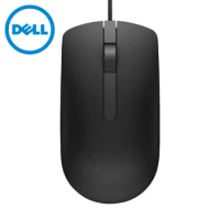 NEW FOR Dell MS116 Optical Reliable Wired USB Mouse Scroll Wheel 2 Buttons Black