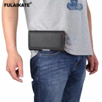 FULAIKATE 6.3" Litchi Waist Bag for Samsung Galaxy Note9 A9 A8 Star Clip Phone Universal Pouch for OPPO R11 Vivo X20 Plus Case