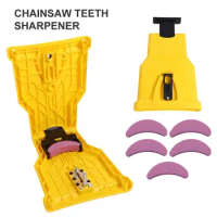 Gasoline Saw Chain Sharpener Portable Sharpen Crescent Chain Saw Bar-Mount Chainsaw Chain Chainsaw Sharpening Grinding Stone