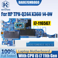 DA0G7GMB8G0 For HP TPN-Q244 X360 14-DV Notebook Mainboard i5-1135G7 i7-1165G7 M16646-601 Laptop Motherboard Full Tested