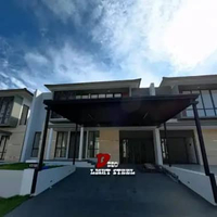 Kanopi hollow 4x6 4x8 tiang 5x10 atap uvc + plafon pvc doff besi baja tiang terbaik