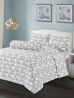 ชุดผ้าปูที่นอน พร้อมผ้านวมเย็บติด Microtech 5 ฟุต 6 ชิ้น รุ่น HV22QFPRTMILLET 270 เส้นด้าย พิมพ์ลาย