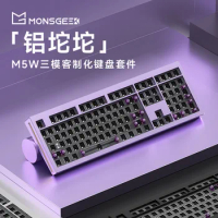 AKKO Monsgeek M5W Mechanical Keyboard Kit Wireless Bluetooth Type-C Tri-mode Aluminum Alloy RGB Hot-Swap PC Gaming Keyboard Gift