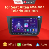 Junsun V1 AI Voice Wireless CarPlay Android Auto Radio For Seat Altea 2004-2015 Toledo 2004-2009 Car Multimedia 2din autoradio
