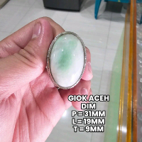 giok aceh putih hijau asli