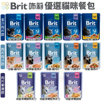 Brit 咘莉 優選貓咪餐包 85g-100g【單包】 多汁肉塊 肉片果凍 系列 貓餐包『WANG』