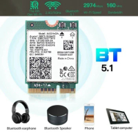 Wifi Card Ax201 Ngw With Antenna Wifi 6 3000Mbps M.2 Cnvio2 Bluetooth 5.1 Wifi Adapter For Windows10
