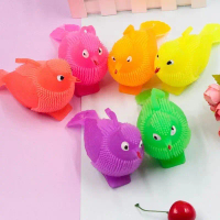 Glowing Little Bunny Night Light Flash Ball Colorful Glowing Squeeze Toy Stress Relief Toy Night Mar