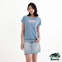 【Roots】Roots 女裝- FLORAL RAGLAN短袖T恤(藍色)