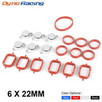 6X22mm Auto Replacement Parts for BMW M47 Swirl Blanks Flaps Repair Delete Kit with Intake Gaskets Key Blanks