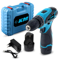 KM 12V Battery Power Tools Mini Hand Drill Machine Electric Cordless Drill Power Drills