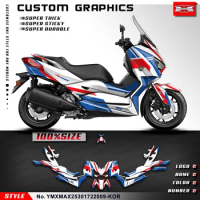 KUNGFU GRAPHICS Motorcycle Full Custom Decal Sticker Kit for Yamaha XMAX 250 300 2017 2018 2019 2020 2021 2022