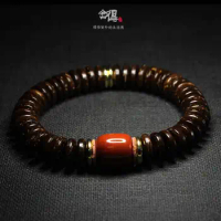 Natural Coconut Shell Bodhi Seed Tibet Beads Bracelet for Men