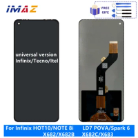 IMAZ Original LCD Accessory For Infinix Hot 10 Display Touch Screen Digitizer Assembly For X682B X682 X682C Note 8i Spark6 LCD