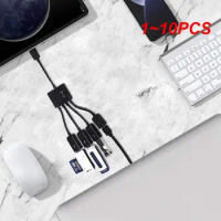 1~10PCS 4 Port Micro USB 2.0 HUB 4-IN-1 OTG Hub Power Adapter Cable For Android Phone Tablet PC