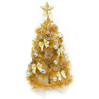 摩達客 台製6尺特級金色松針葉聖誕樹 (金銀色系配件)(不含燈) (本島免運