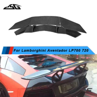 DMC Style Rear Spoiler Tail Fins For Lamborghini Aventador LP700 720 Carbon Fiber Rear Trunk Lid Car Tail Wing Upgrade