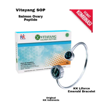 Promo Special Paket Hemat Gelang Kesehatan KK Liforce Emerald Bracelet + Vitayang SOP (Salmon Ovary 
