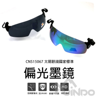 【JINDO 敬多路亞】台灣製 夾帽式偏光鏡 黑灰色(墨鏡 太陽眼鏡)