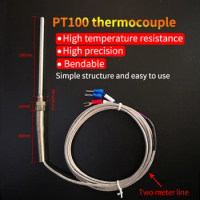 k &amp; PT100 type Thermocouple Probe 3-Wire M8 Thread Temperature Sensor For Thermostat REX-C100