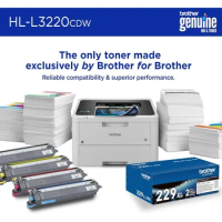 Brother HL-L3220CDW wireless compact digital color printer with laser quality output, duplex and mobile device printing | includ