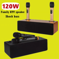 TV-3.2 Wireless Microphone Karaoke Bluetooth Speaker Stereo 120W Subwoofer Home Theatre System Family KTV Party Active Speakers