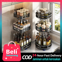 GY-0-1 2/3 Tier 360° Rotating Spice Rack Organizer Steel Adjustable Height Condiments Organizers Rac