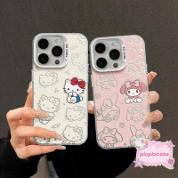 Ốp Lưng Cho iPhone 17 12 16 11 13 15 Pro Max 7 16 15 Plus X XS XR Max SE 2020 Cặp đôi HelloKitty Mel