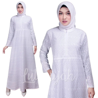 GAMIS PUTIH JUMBO / GAMIS UKURAN  5L 6L 7L /GAMIS  KATUN JEPANG BERMOTIF BORDIR Katun Polos Hitam Pu